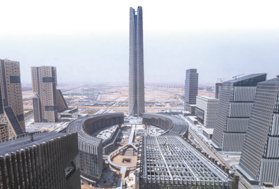 建设中的埃及新行政首都中央商务区。艾哈迈德·戈马摄(新华社发)