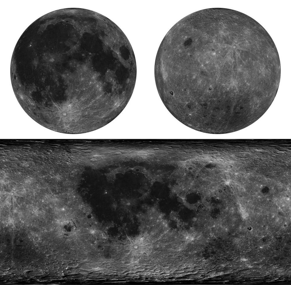 2012年2月6日，国防科工局发布嫦娥二号月球探测器获得的7米分辨率、100%覆盖全月球表面的全月球影像图（拼版照片）。新华社发