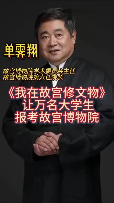 故宫博物院第六任院长#单霁翔：#《我在故宫修文物》  让万名大学生报考#故宫博物院。#第二届北京网络视听艺术大会