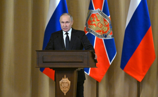 普京19日在俄联邦安全局高层会议上讲话 图自克里姆林宫官网