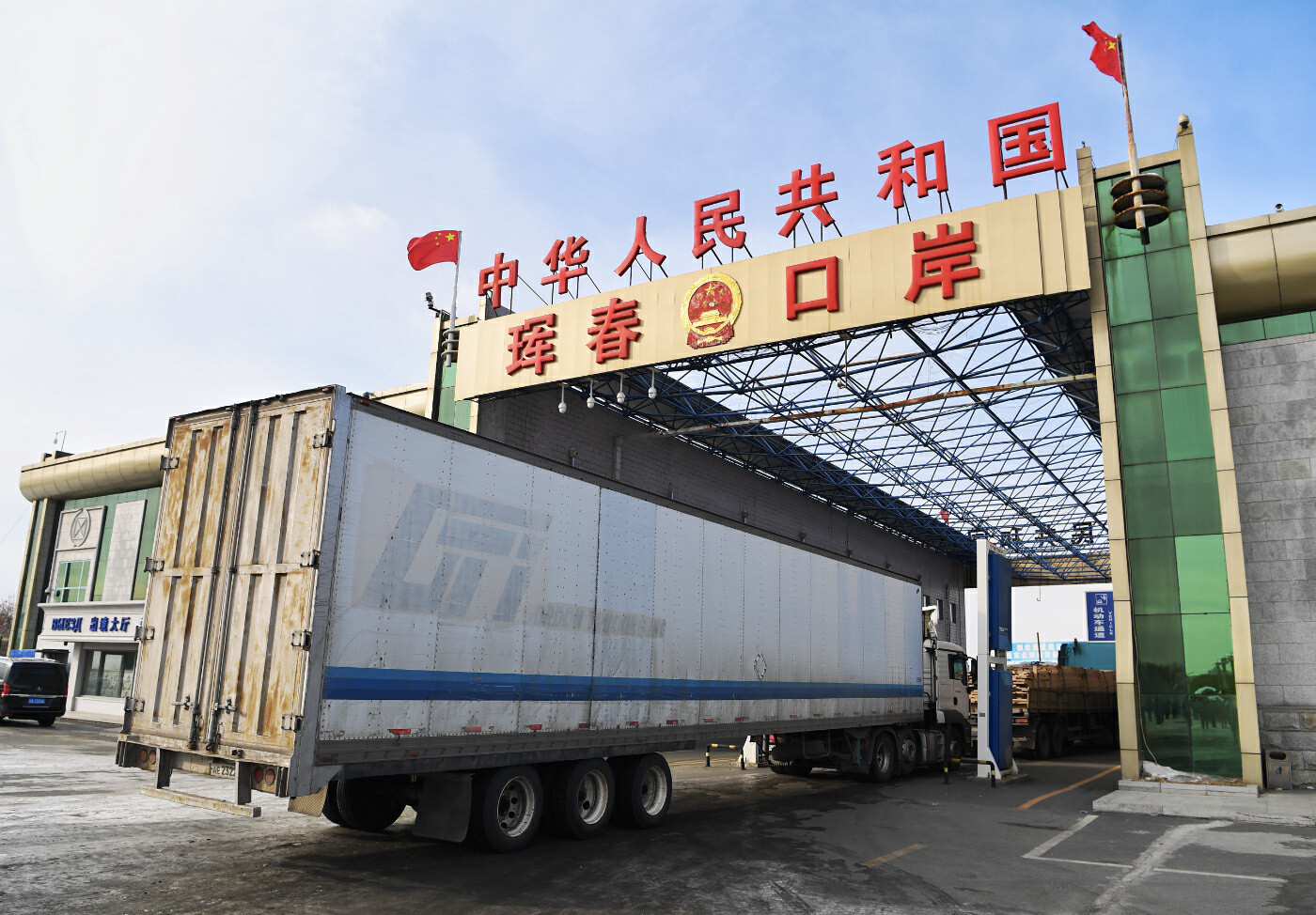 △珲春口岸。吉刻新闻记者 越明 罗浩 摄