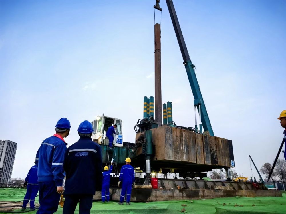 3月29日，中核二四天津研发中心项目施工现场。新华社记者 王宁 摄