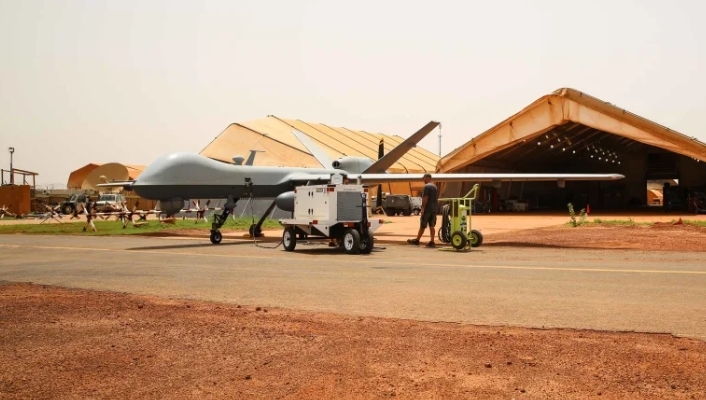 2018年，美军在尼日尔“201空军基地”内的MQ-9无人机/CNN