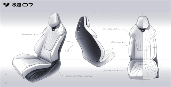 半幅方向盘+屏幕换挡!极越07内饰设计曝光:神似特斯拉