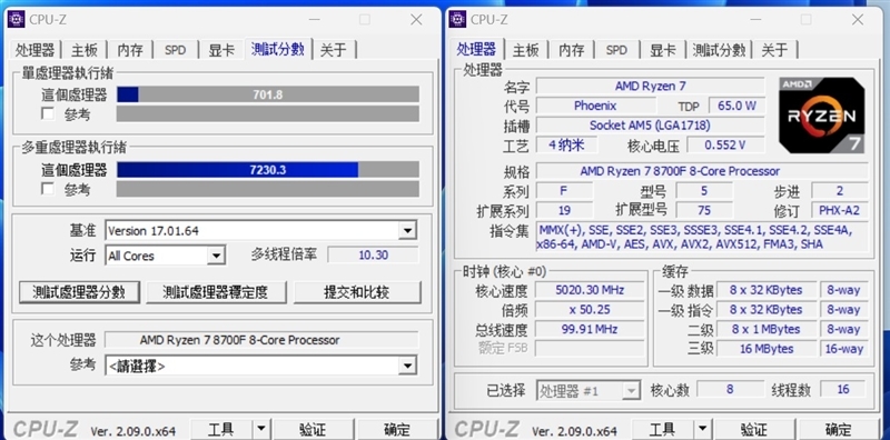 6K价位整机不二之选!AMD锐龙7 8700F评测:游戏、AI全方位战胜i5-14400F