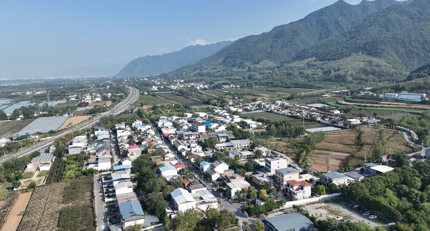 西安市鄠邑区蔡家坡村（央广网记者 张伟 摄）