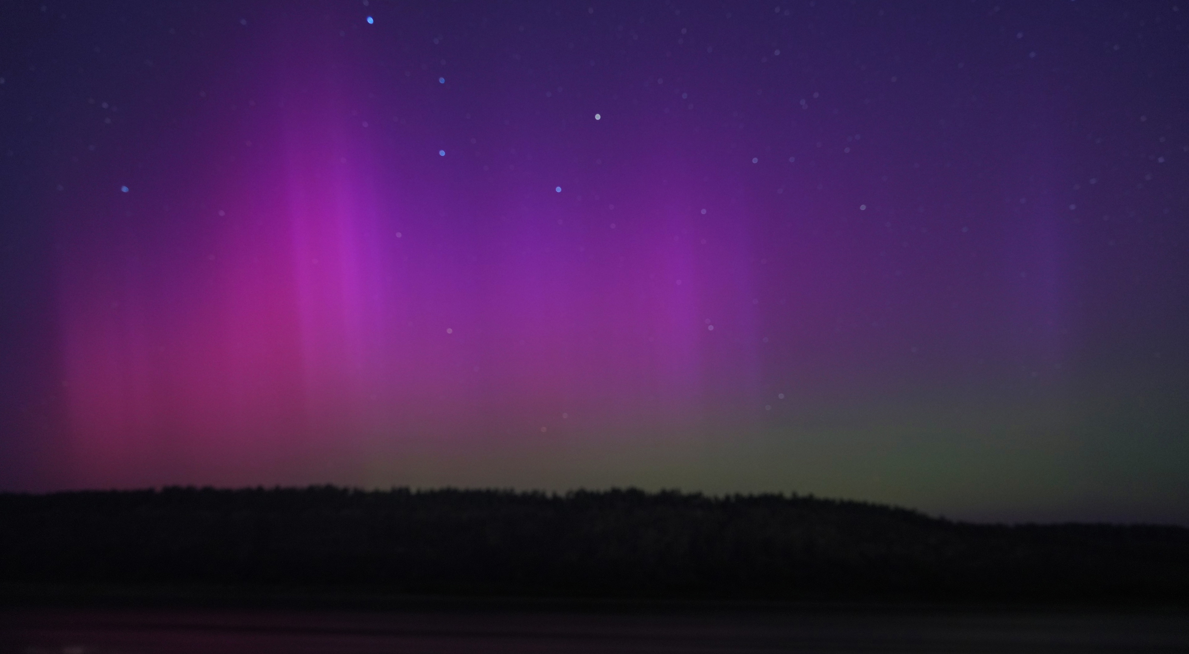 视听|漠河极光再现天际