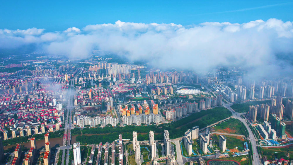江西省瑞金市城区（2024年5月6日摄，无人机照片）。新华社发（刘黎明 摄）