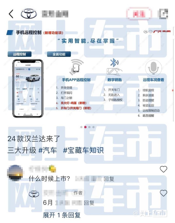丰田4S店新汉兰达6月上市配置升级现款优惠7万-图2