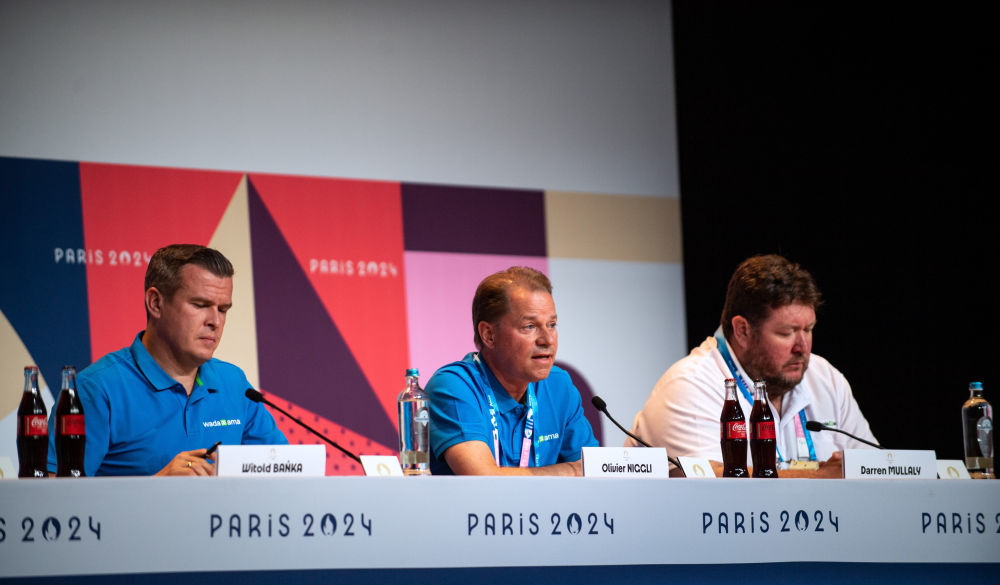 7月25日,世界反兴奋剂机构(WADA)在巴黎奥运会主新闻中心举行新闻发布会。新华社记者 邬惠我 摄