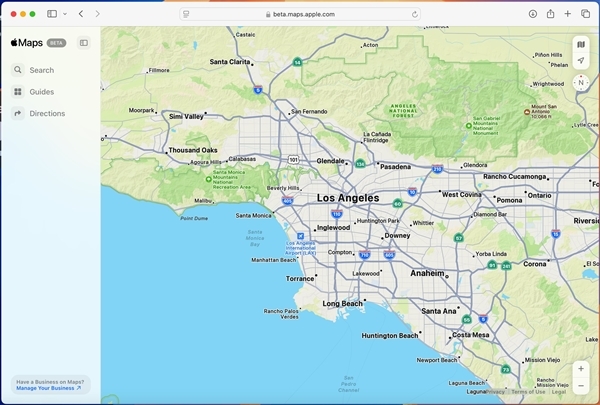 苹果推出Apple Maps网页版地图:兼容Win PC Chrome、Edge浏览器