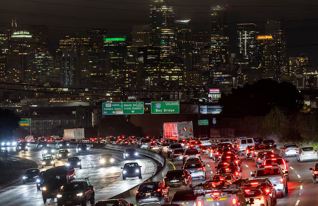 美国旧金山晚高峰交通情况 路透社