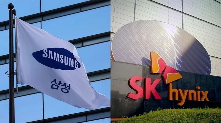 三星(左),SK 海力士(右)