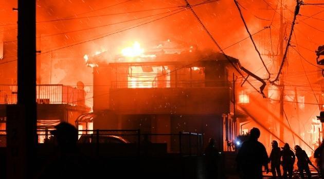 ▲日本大分县大分市发生大规模火灾