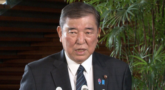 日本首相石破茂1月21日在首相官邸接受记者采访，图自日媒