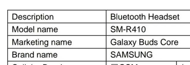 新认证文件表明三星入门耳机将更名Galaxy Buds Core