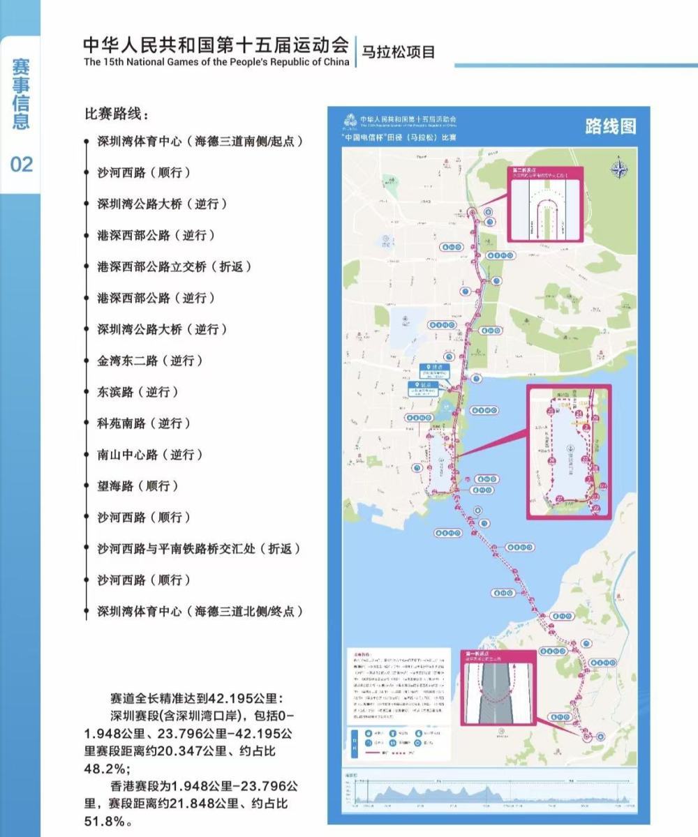 全运会历史上首个跨境马拉松15日鸣枪开跑。