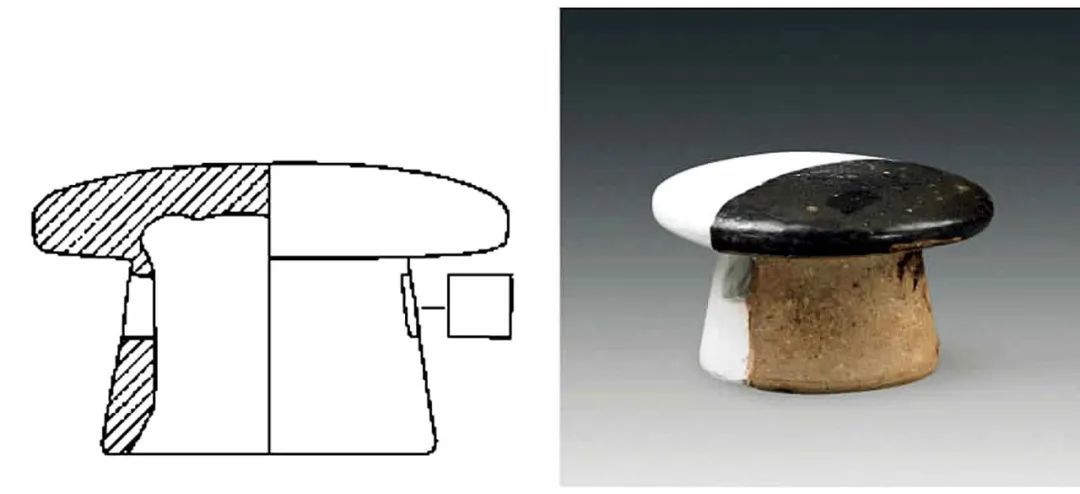 河北曲阳北镇定窑遗址出土的宋金粗黑釉拍子,即一般所称瓷拍子,表面平整。图/《文物》杂志