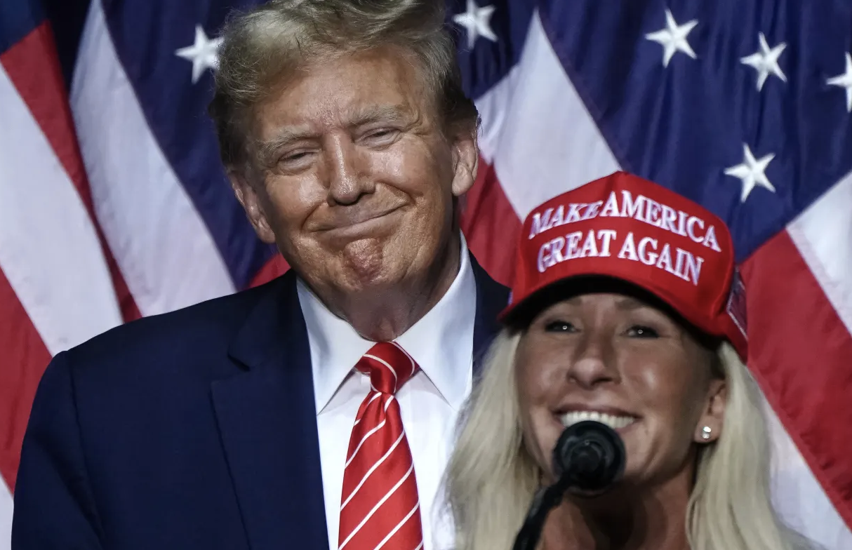 ▲格林曾是特朗普的坚定盟友。资料图