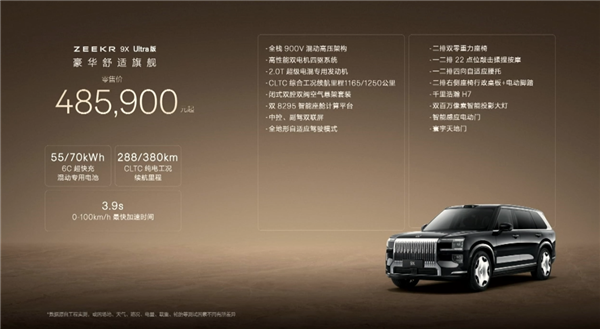 加速、续航、电池均为全球同级第一!极氪9X上市:46.59万起