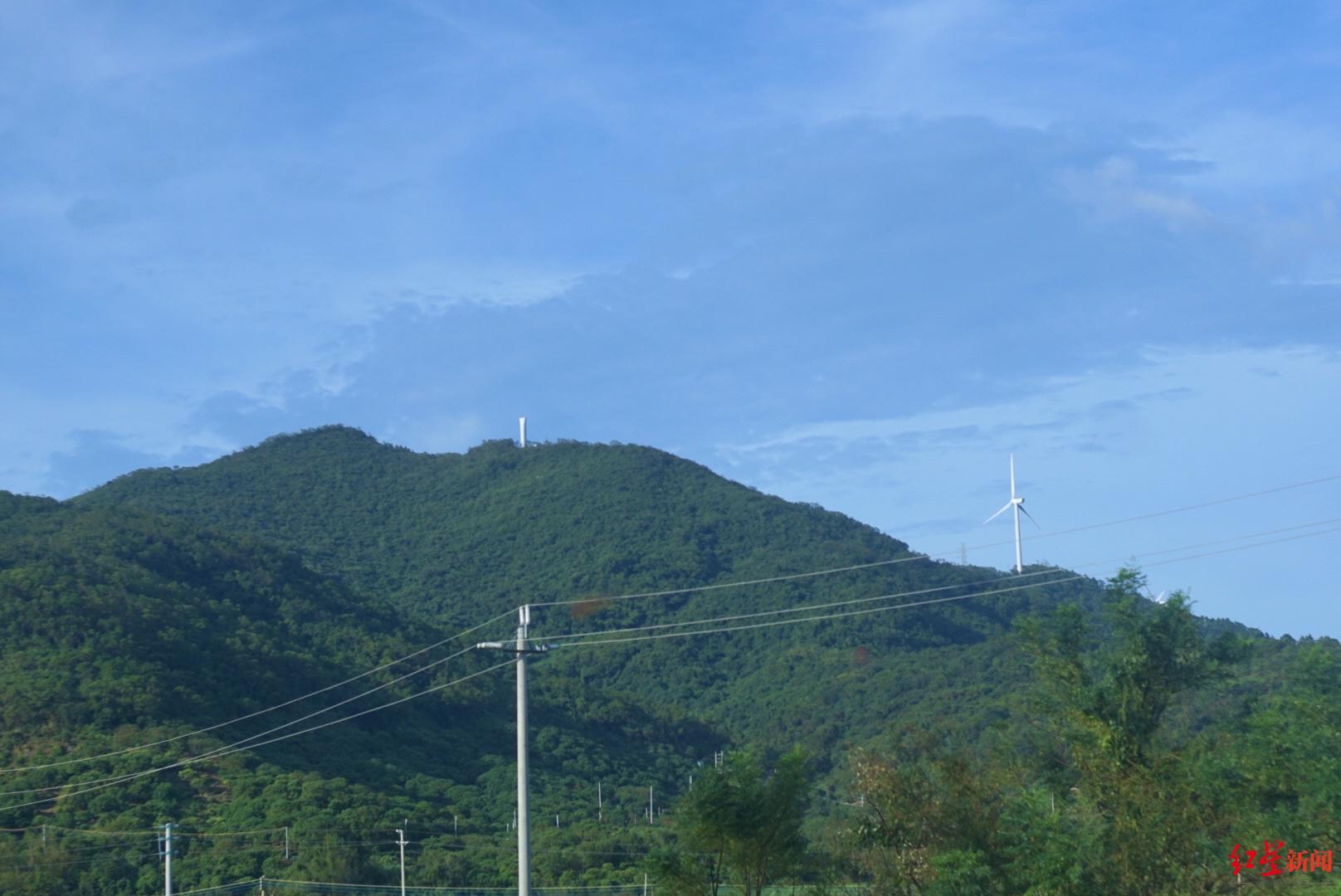 ▲9月26日阳东区东平镇，从北环村眺望，部分风机风叶已不可见