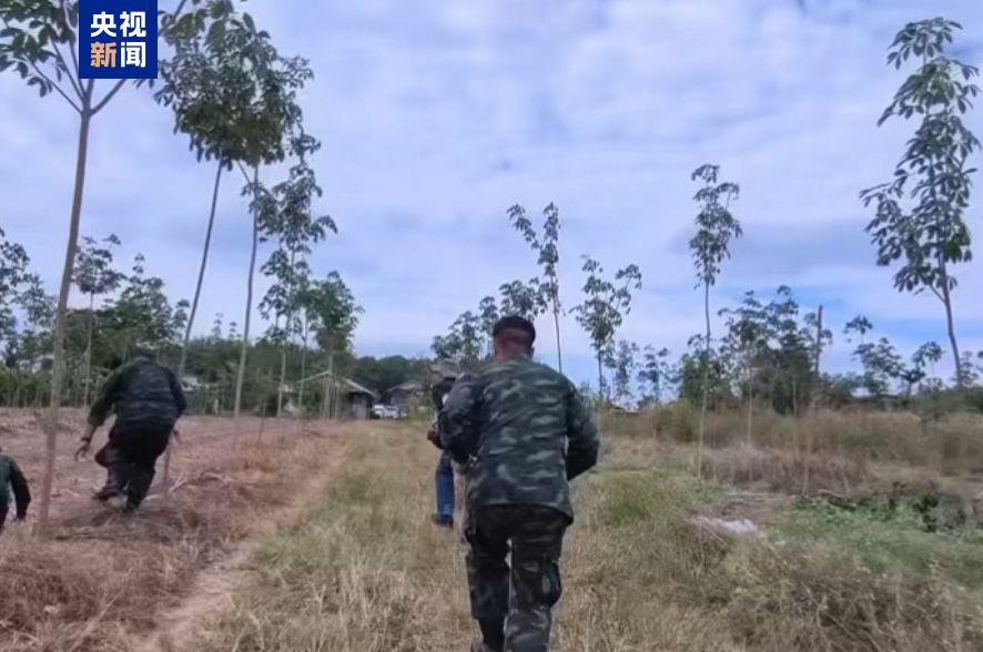 △泰柬边境的泰国军方人员