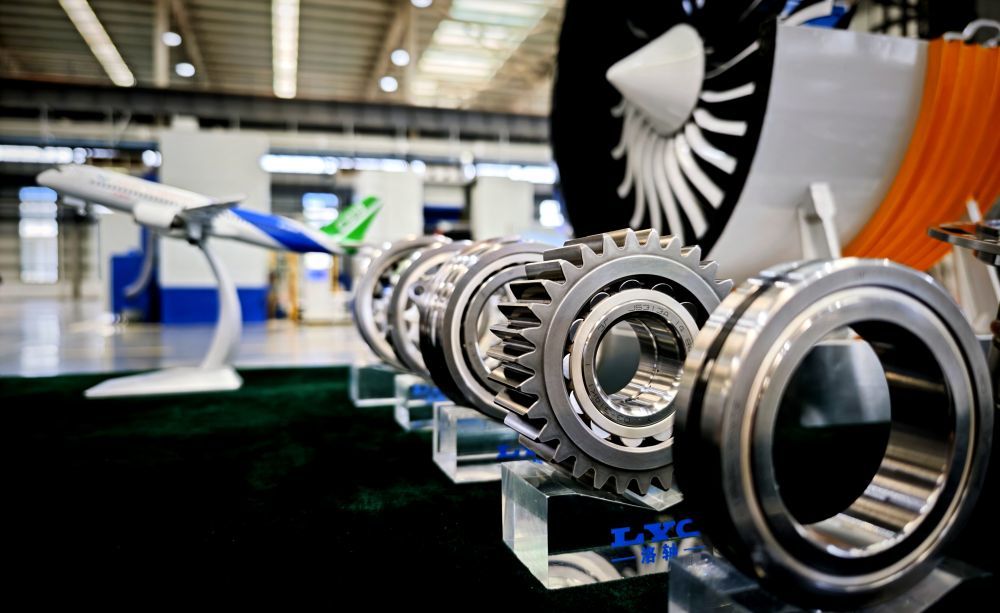 2025年5月19日在洛轴拍摄的航空工业用轴承产品。