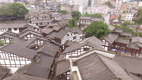 这是7月23日无人机航拍的西沱古镇景象。新华社记者王全超摄