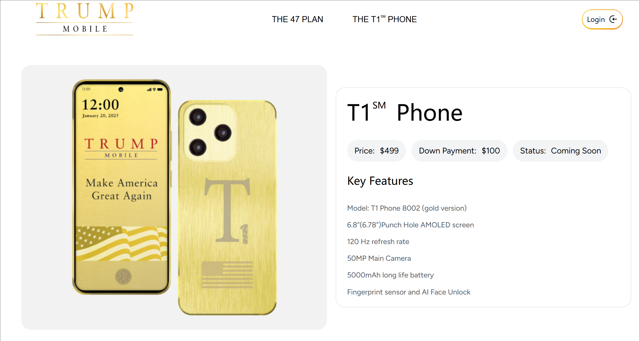 特朗普做手机了,产品跟罗永浩的撞名