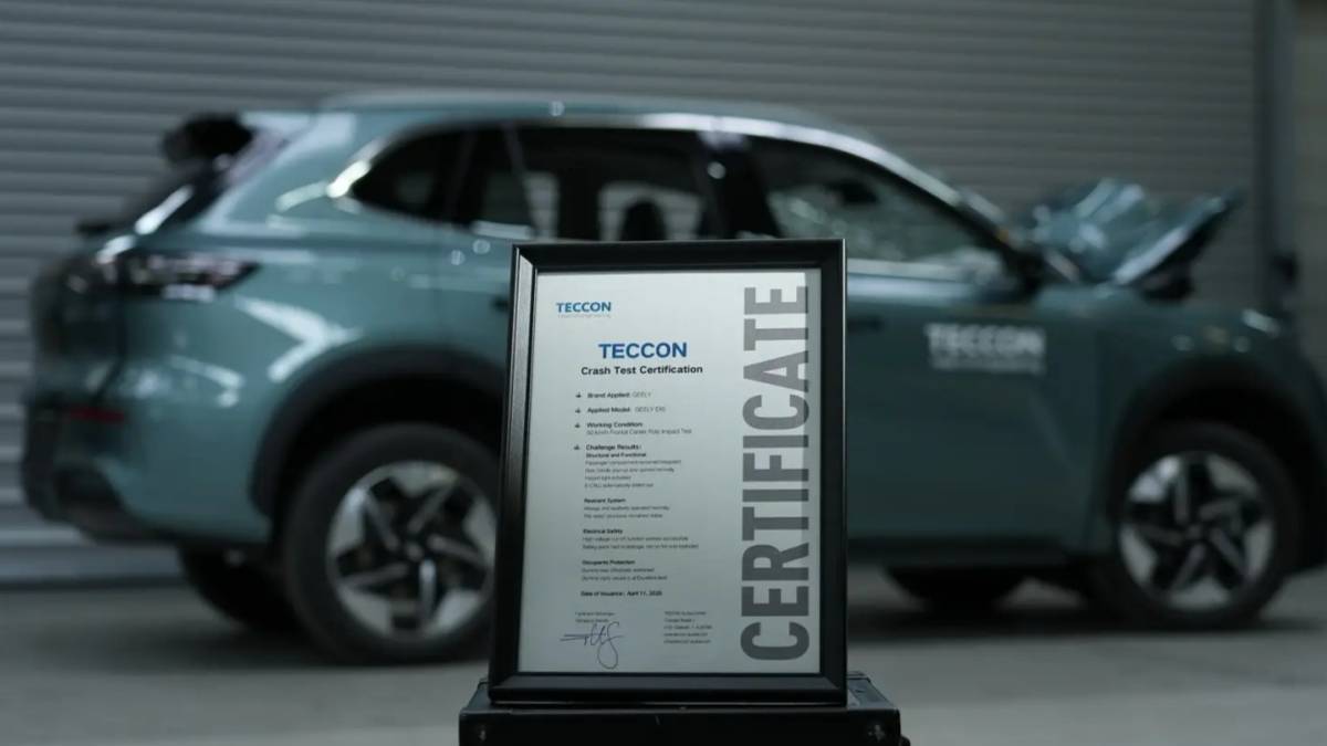 吉利银河 E5 成功通过严苛碰撞测试,中国品牌首获双五星