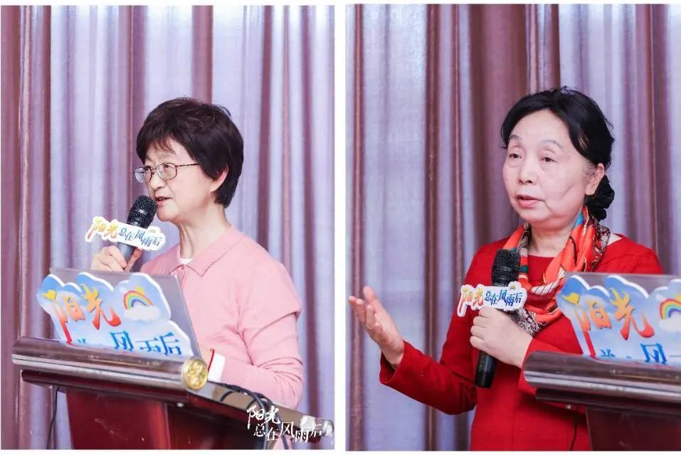 ▲张乐萍主任（左）、童春容主任（右）进行科普宣讲