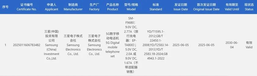 三星首款三折叠手机通过3C认证:支持25W充电