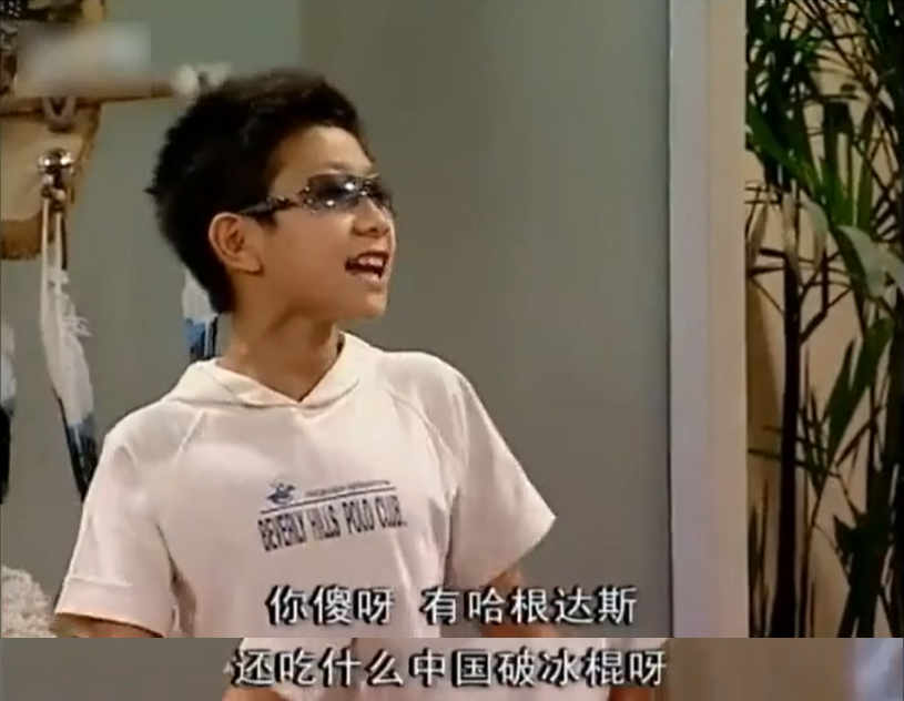 《家有儿女》中刘星的这句台词,被不少90后观众记住了很多年,“小时候看这集就特别想知道哈根达斯啥味”。(图/《家有儿女》第一季)