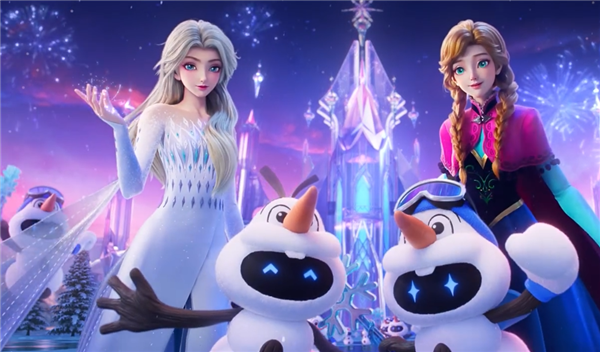 《王者荣耀》梦幻联动《冰雪奇缘》:甄姬变艾莎 峡谷骑马