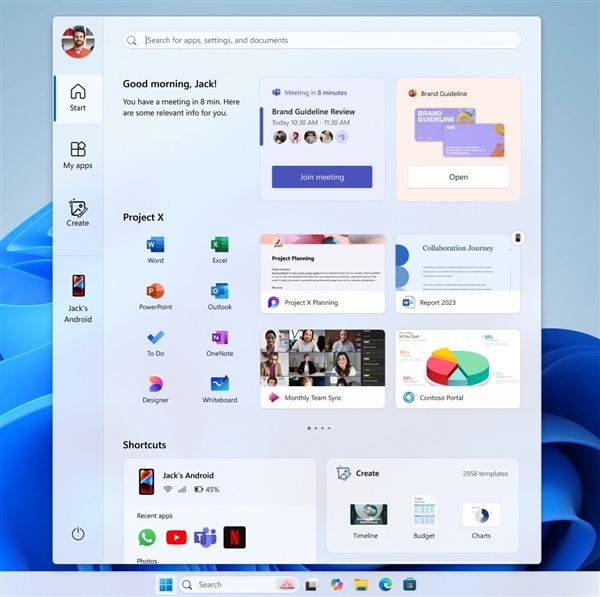 微软展示Windows 11五种开始菜单概念图:可能永远不会发布