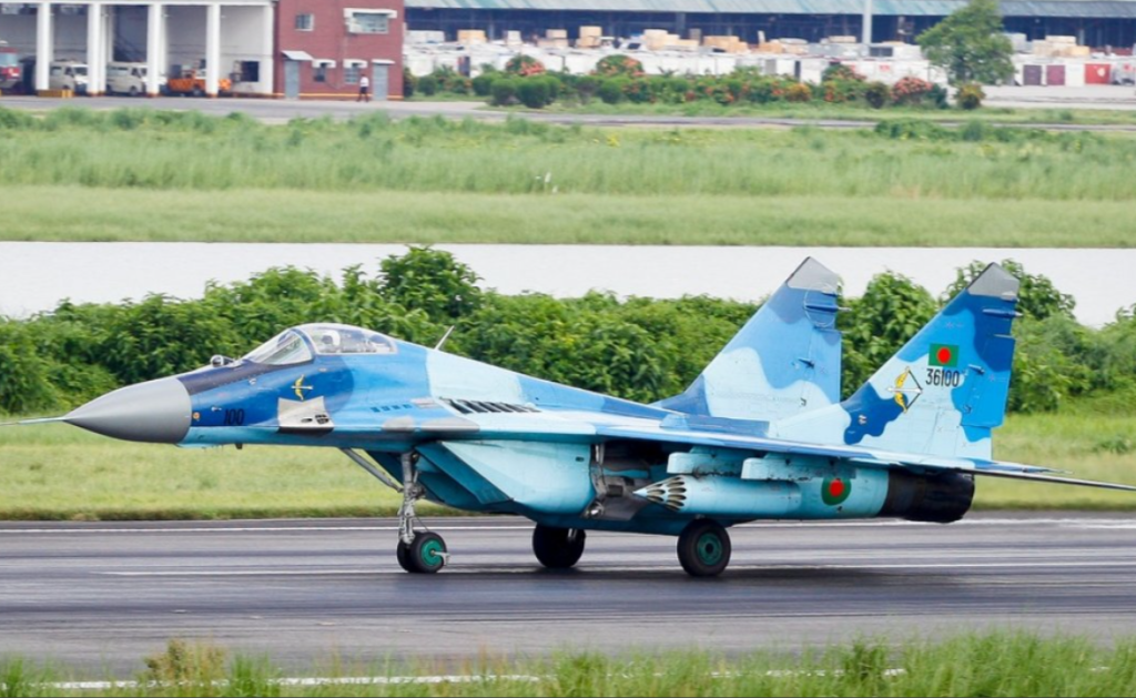 孟加拉国空军装备的米格-29A战斗机。