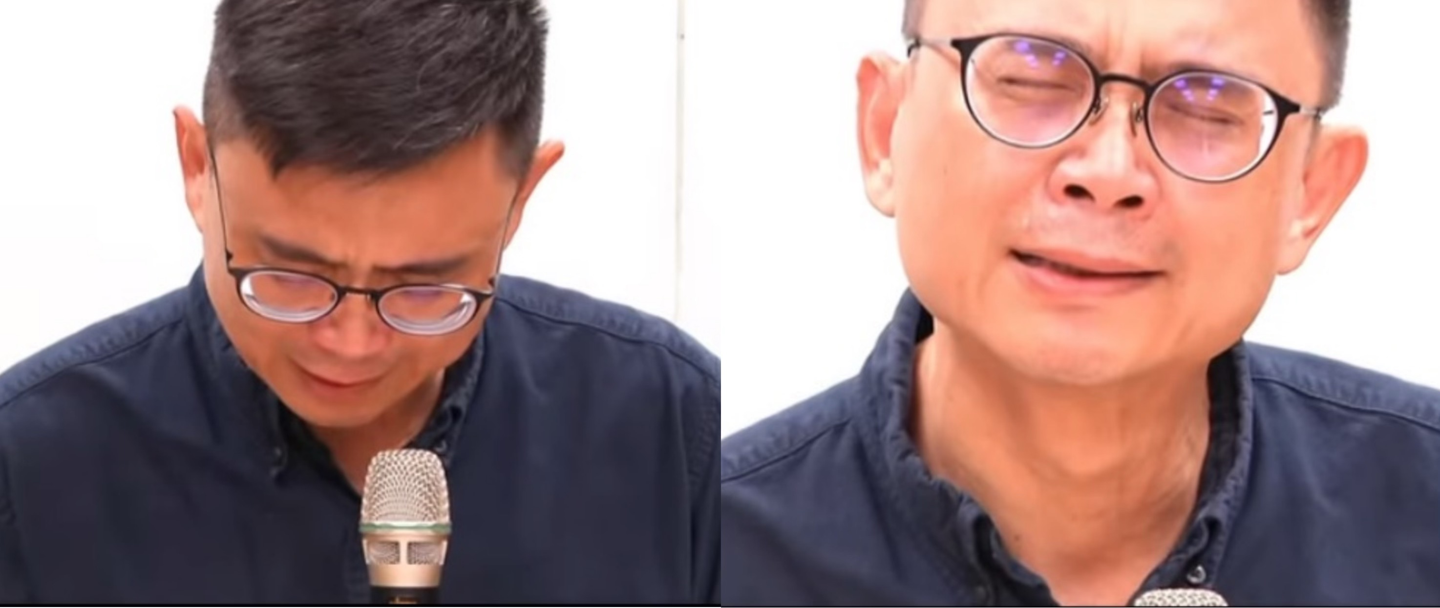 7日,民进党籍民意代表赖瑞隆召开记者会。图源:台媒报道视频截图