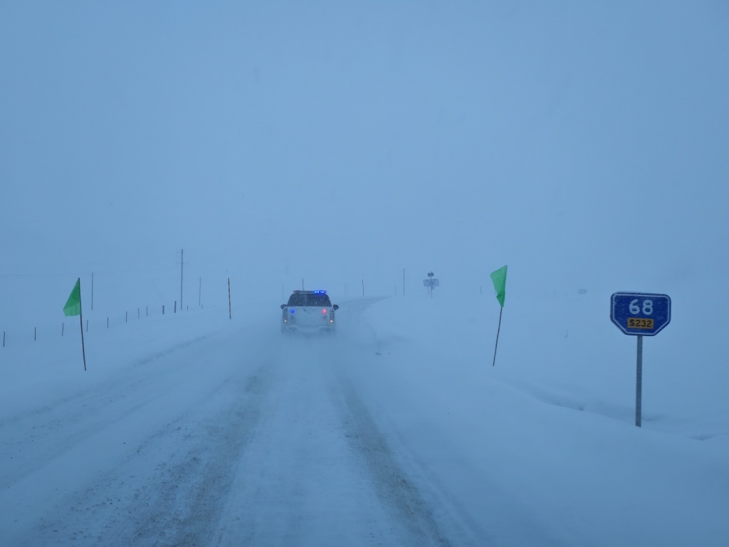 为防止超速,景区警车在前方压阵带队。本文图片均由受访者提供。