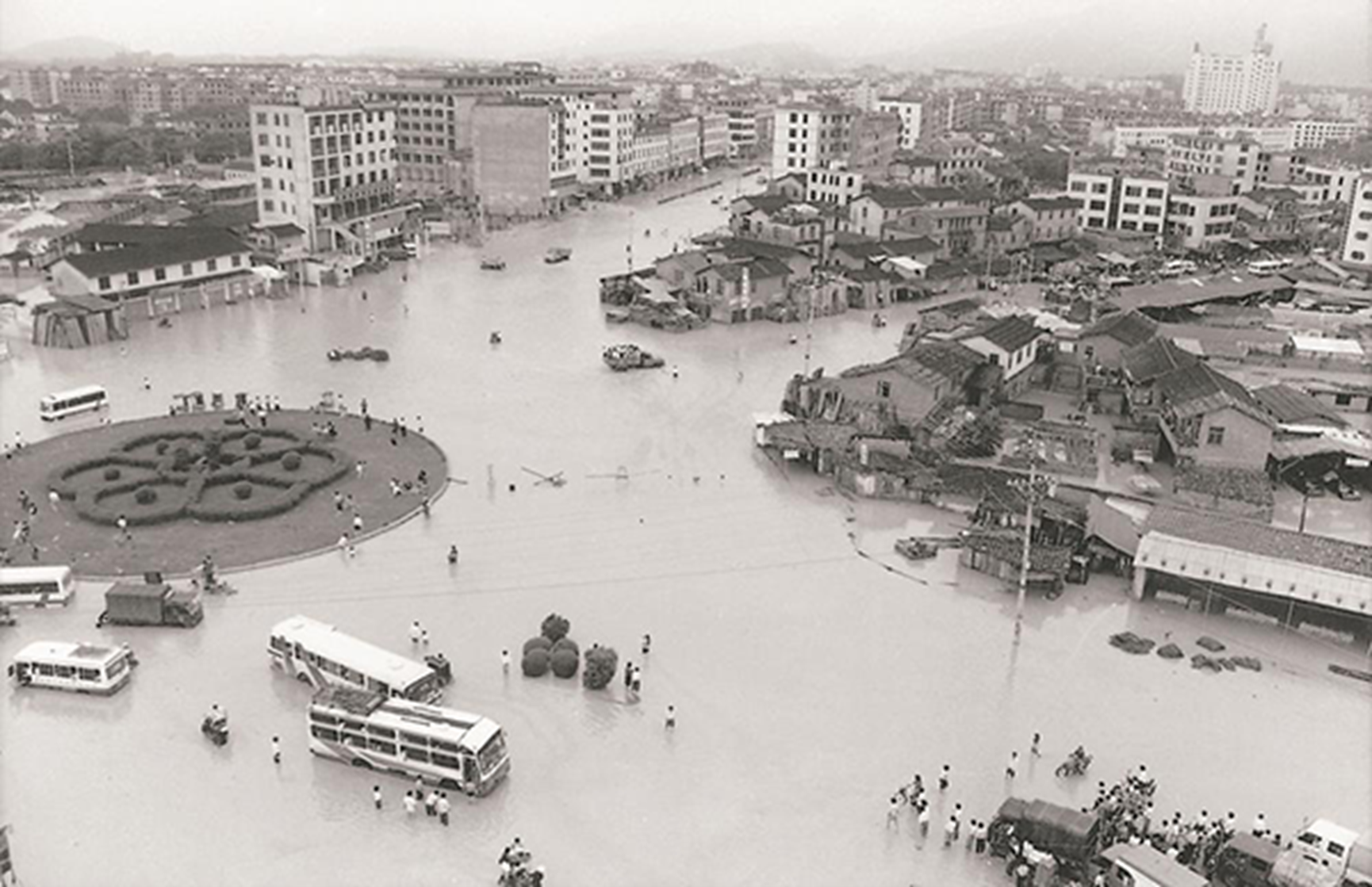 莆田城区受淹场景。（资料照片）