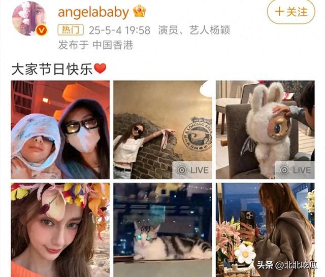 秀孩子了！白百何首次晒二胎照，杨颖小海绵自拍，卢靖姗晒B超单