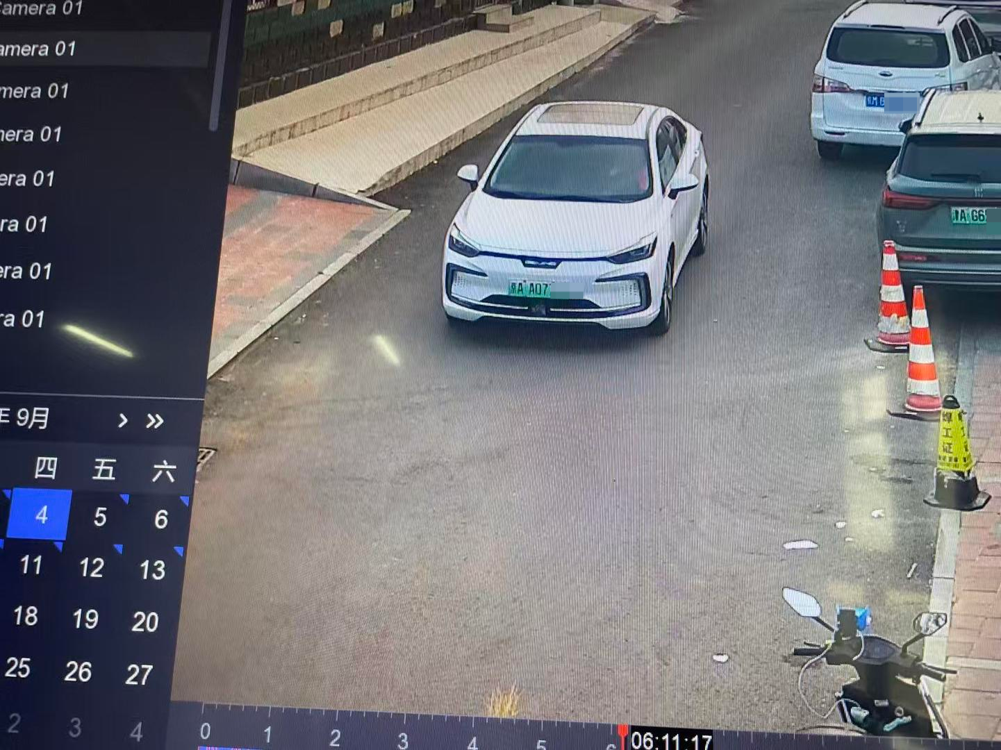 ▲闫俊峰最后一次出车的监控视频截图