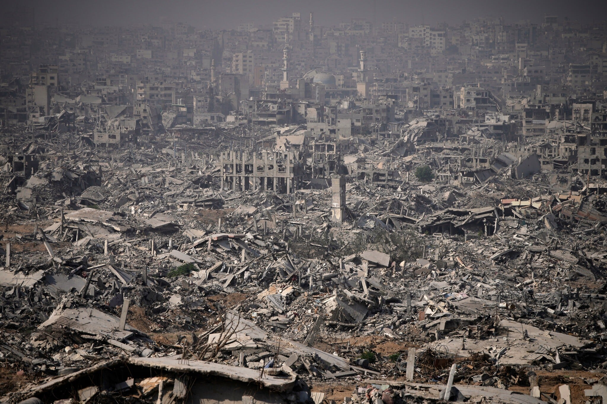 11月5日,加沙城附近的残垣断壁。图源:外媒