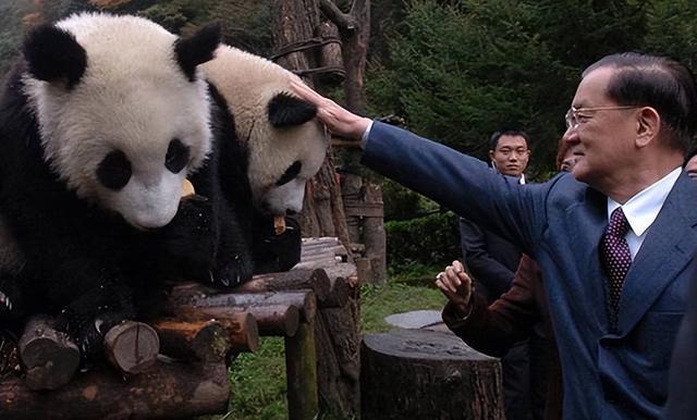 2008年连战出席大陆赠台熊猫抵台典礼