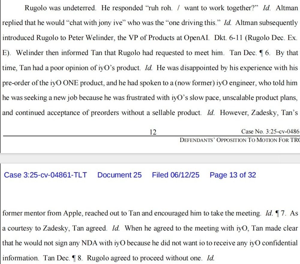 OpenAI首款AI硬件遭狙击!被诉商标侵权与技术窃取,法庭文件曝光