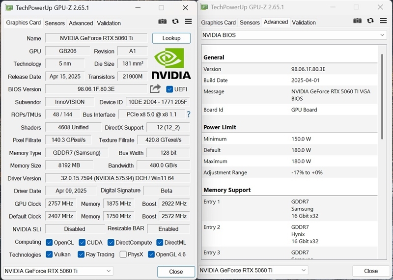 Blackwell的甜点来了!NVIDIA RTX 5060 Ti首发评测:8GB疯狂爆显存 16GB正好
