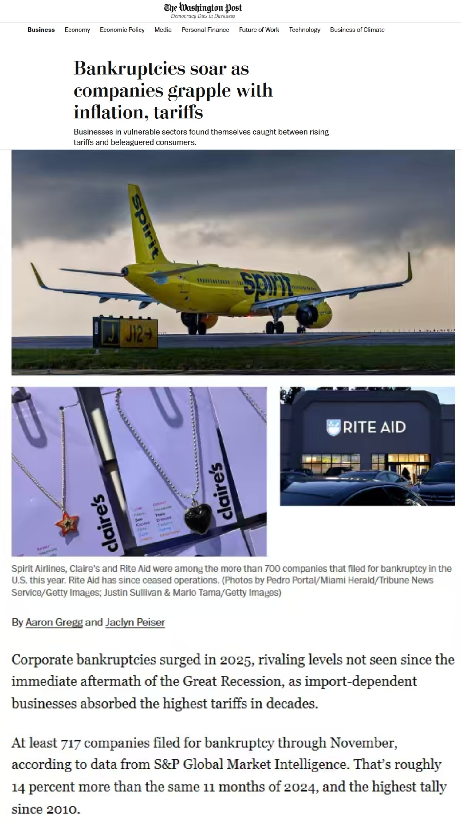 《华盛顿邮报》网站报道截图