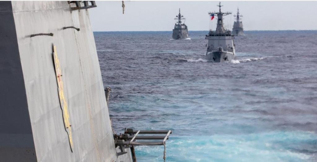 美菲日等国在南海举行联合演习。