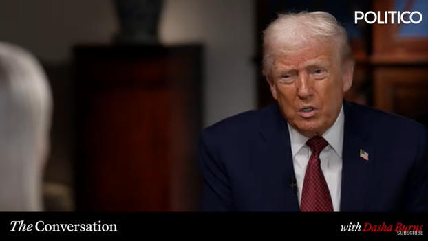 特朗普8日接受采访时再批欧洲“软弱” 视频截图