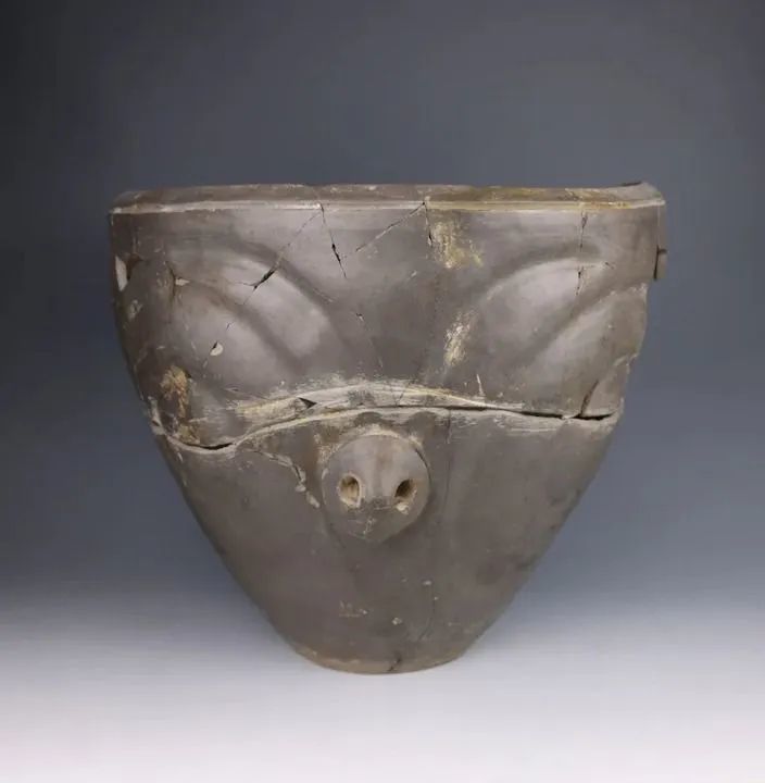寺洼遗址内出土的马家窑类型泥质灰陶　新华社发（寺洼遗址联合考古队供图）