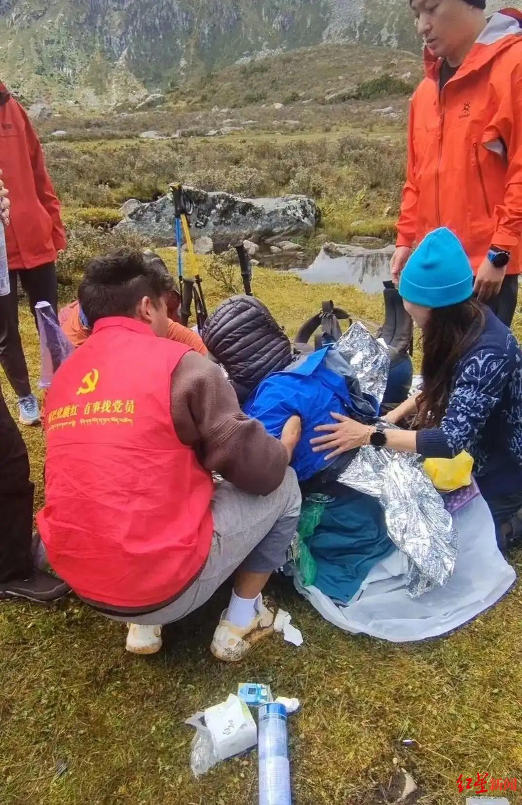 ▲事发现场救助小林 网传视频截图
